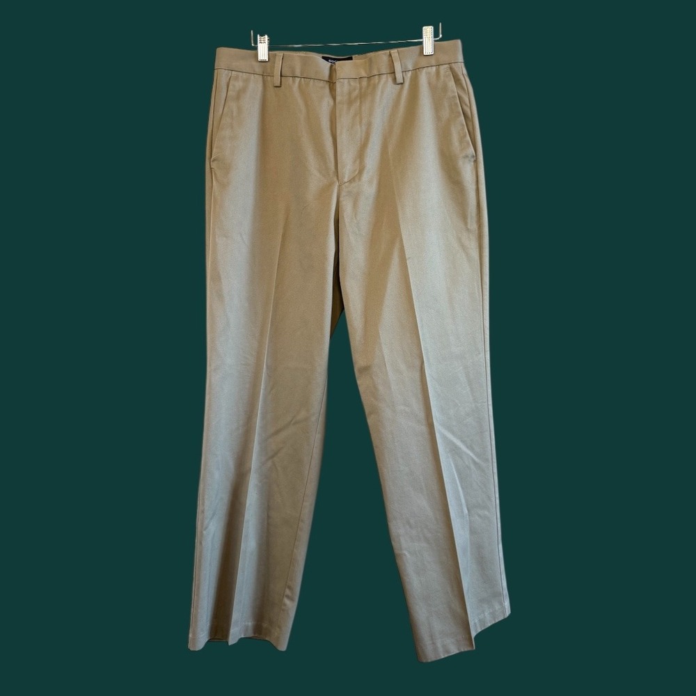 Men's Dockers Camel/Khaki Chino D3 Classic Fit 100% Cotton Dress Pants 36x31‎